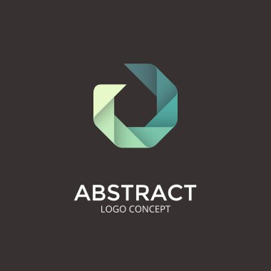 logo şablonu. Modern vektör soyut daire yaratıcı işareti veya simge. geometrik tasarım öğesi.