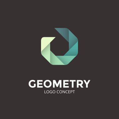 logo şablonu. Modern vektör soyut daire yaratıcı işareti veya simge. geometrik tasarım öğesi