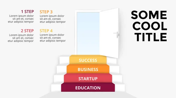 3D okları Infographic vektör. Diyagramı, grafik, sunum ve grafik şablonu. İş başlangıç kavramı ile 4 seçenekleri, parçalar, adımları veya işlemler. Arka plan. Veri görselleştirme. — Stok Vektör