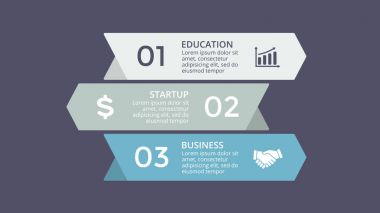 Vektör okları zaman çizelgesi Infographic, diyagram grafik, grafik sunum. İş ilerleme kavramı ile 3 seçenekleri, parçalar, adımları, işler.