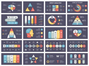 Daire okları Infographic vektör, döngüsü diyagramı, iş grafik, sunu grafik. Seçenekler, bölüm, adım, işlem. İnsan kafası bulmaca beyin, ampul, evrak çantası, zaman çizelgesi, başlangıç roket, piramit