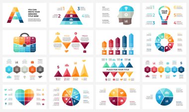 Daire okları Infographic vektör, döngüsü diyagramı, iş grafik, sunu grafik. Seçenekler, bölüm, adım, işlem. İnsan kafası, ampul, evrak çantası, zaman çizelgesi, kalp aşk, Piramit, A harfi