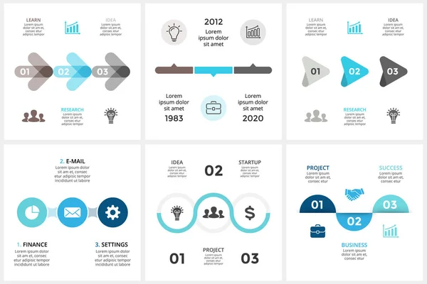 Daire okları zaman çizelgesi Infographic vektör, döngüsü diyagramı, üçgen grafik, sunu grafik. İş kavramı ile 3 seçenekleri, parçalar, adımları, işler. — Stok Vektör