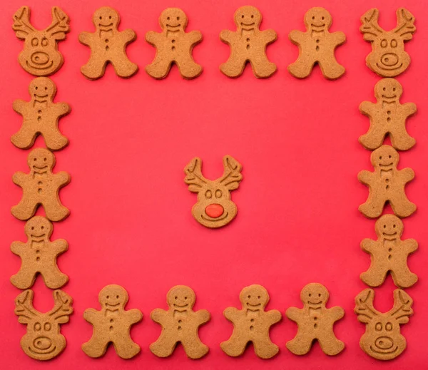 Galletas de jengibre caseras tradicionales de Navidad — Foto de Stock