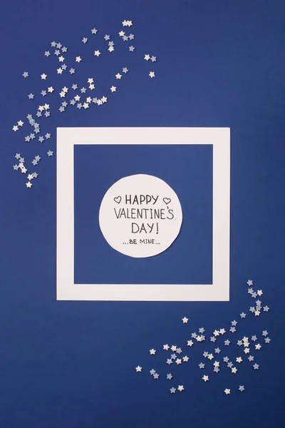 Happy Valentine\'s Day card with small stars