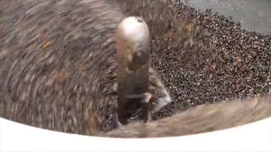 Sıcak kum spin ile tatlı kestane makine tavada kızartma