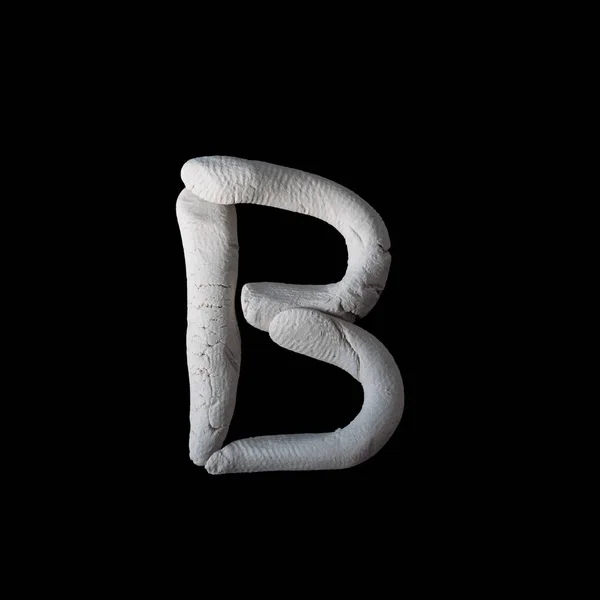 木製の茶色の粘土によってアルファベット B 型 — ストック写真