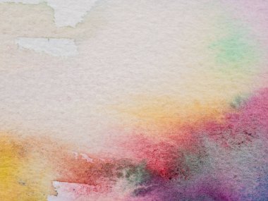 Kapanış rengi ve elle boyanmış suluboya kağıt üzerine