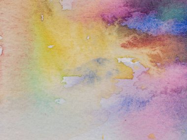 Renk ve doku el kağıt üzerinde sulu boya boyalı