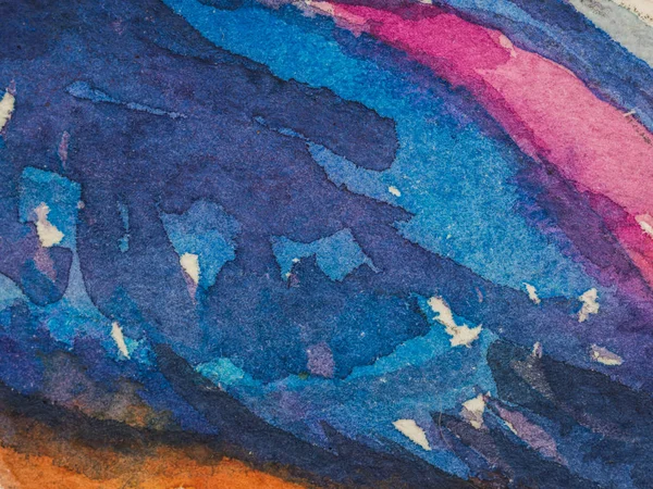 Farbe und Textur des Aquarells auf Papier — Stockfoto
