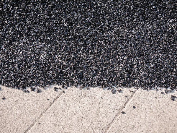 Chiudere asfalto riparazione stradale — Foto Stock