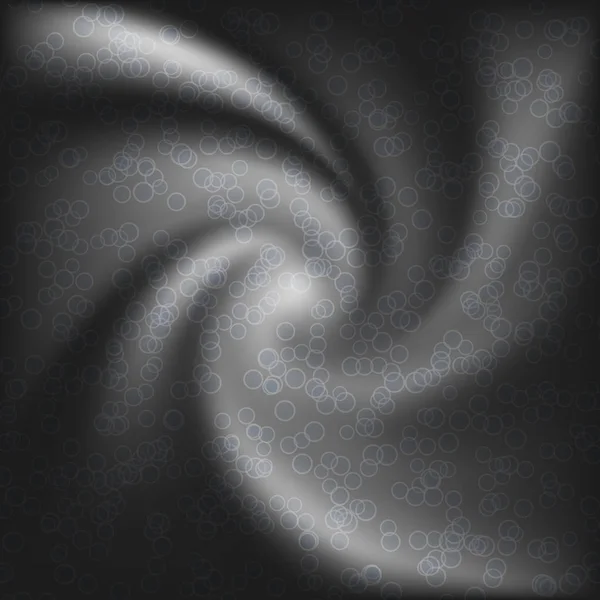 Abstrakte schwarz-weiße Twist-Form mit Punkt — Stockvektor