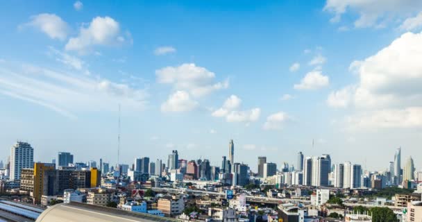 Passing Cloud And Traffic On Road Near Bangkok Railway Station, Thailand — Stock Video