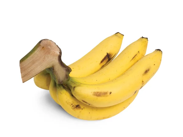 Gelbe reife Banane auf weißer — Stockfoto