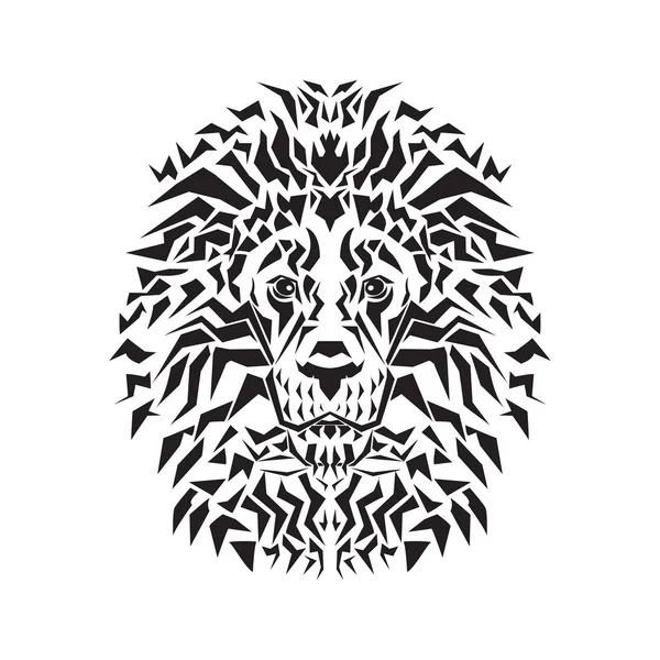 ライオン ヘッドのライン アート — ストックベクタ