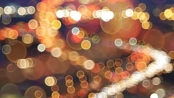 Abstract Colorful Bokeh Background City Light Transportation Nigh — Stock Video