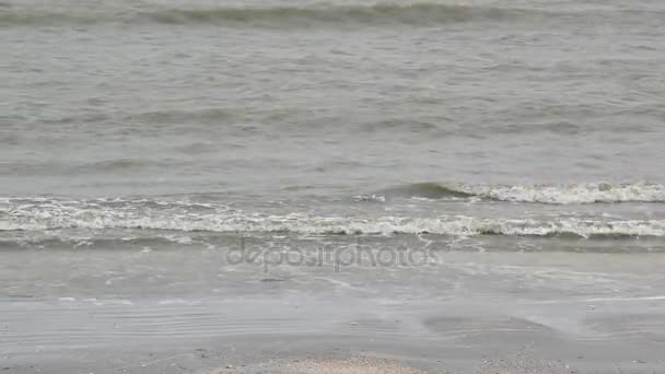 Ola Mar Agua Cerca Playa Arena Tailandia — Vídeos de Stock