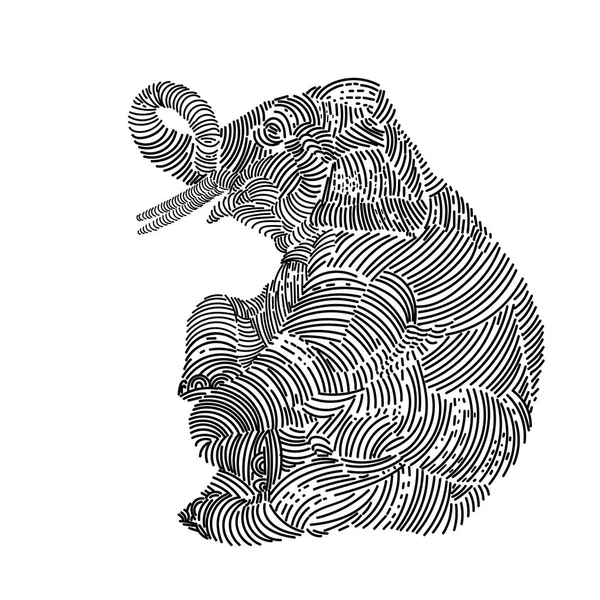 Elefante espectáculo, vector . — Vector de stock