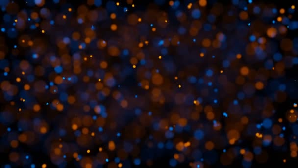 Particelle Polvere Lucide Astratte Sfondo Scuro Con Bokeh Luce Bagliore — Video Stock