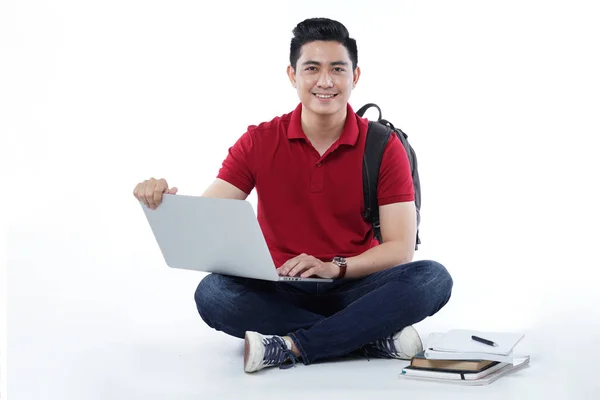 Asian young handsome student — Stock Photo, Image