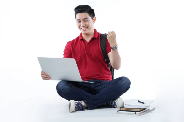 Asian young handsome student — Stock Photo, Image