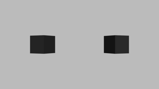 Μαύροι Κύβοι Τριών Διαστάσεων Που Εκρήγνυνται Γκρι Φόντο Κύβους Animation — Αρχείο Βίντεο