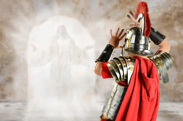 Roman Soldier Surprised by Angel — Stock Photo, Image