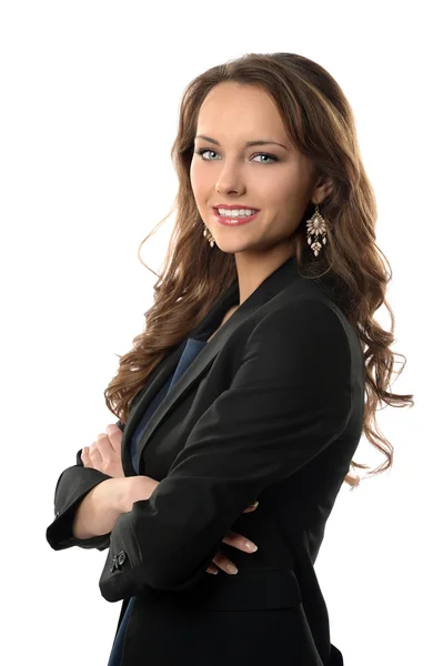 Businesswoman Smiling with arms crossed — Stock Photo, Image