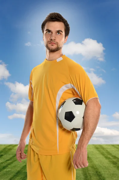 Retrato de jogador de futebol — Fotografia de Stock