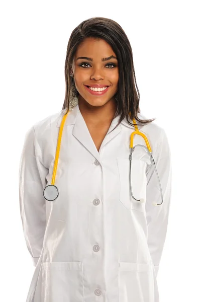 African American kobieta lekarz lub Nure — Zdjęcie stockowe
