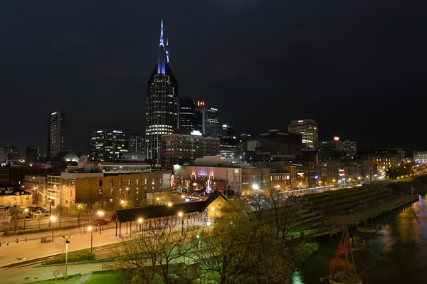 Downtown Nashville v noci — Stock fotografie