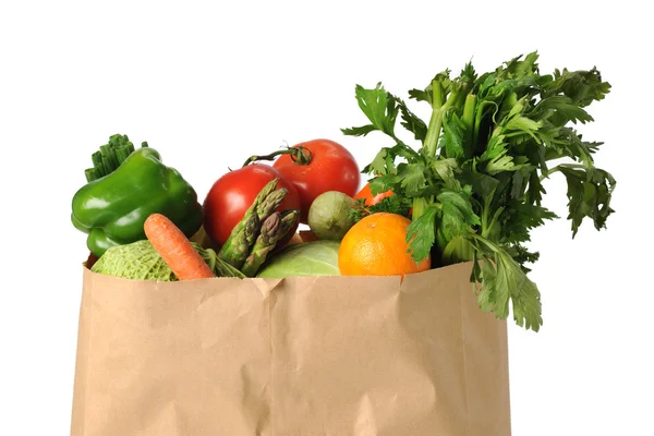 Produce in Paper Bag Stock Image