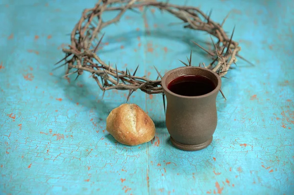 Conceito de Comunhão com coroa de espinhos — Fotografia de Stock