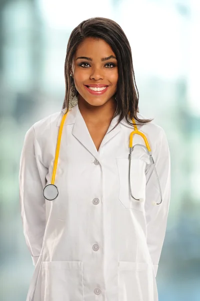 Africano Americano Feminino Doutor ou Nure — Fotografia de Stock