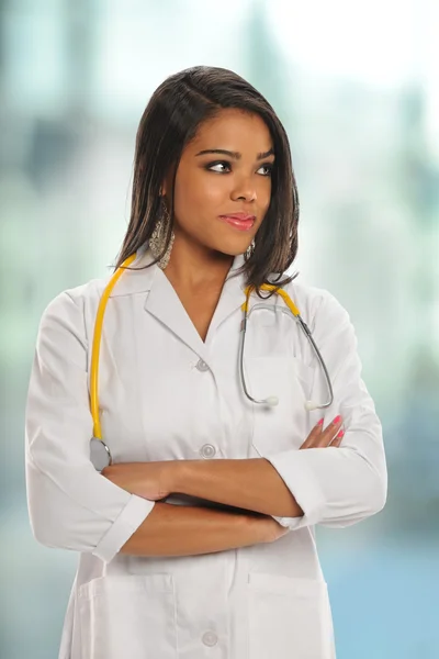 African American Doctor or Nurse — Stock Photo, Image