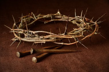 Crown of Thorns and Nails clipart