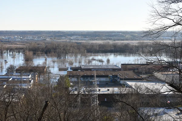 Overstromingen in Valley Park (Missouri) — Stockfoto