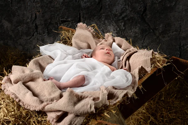 Jesús Descansando en el Pesebre — Foto de Stock