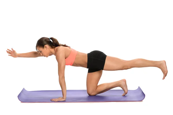 Woman Practicing Yoga — Stock Photo, Image