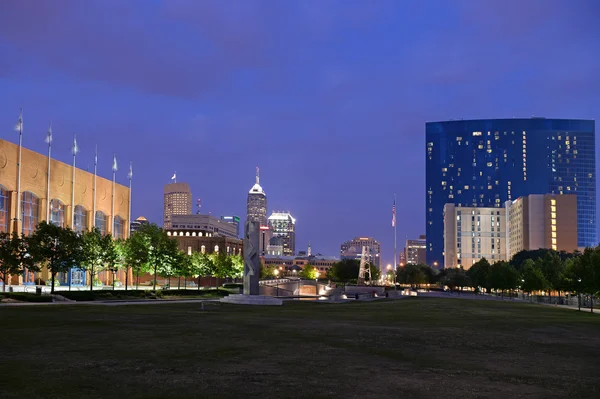 Skyline van de stad van Indianapolis — Stockfoto