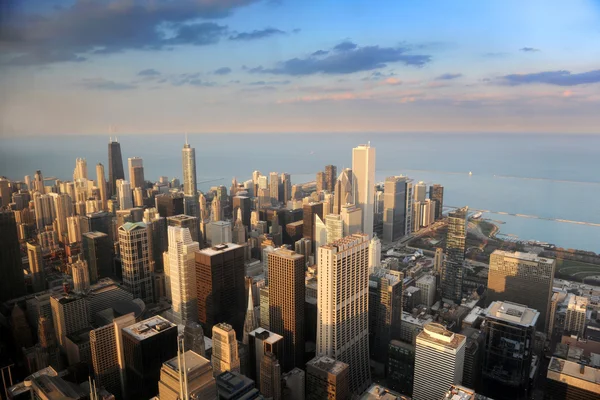 Vista aérea del centro de Chicago — Foto de Stock