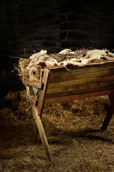 Manger with Crown of Thorns — Stock Photo, Image