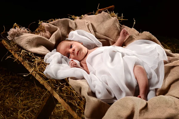 Младенец Иисус на ясли — стоковое фото