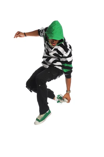 Hip hop dansare hoppning — Stockfoto