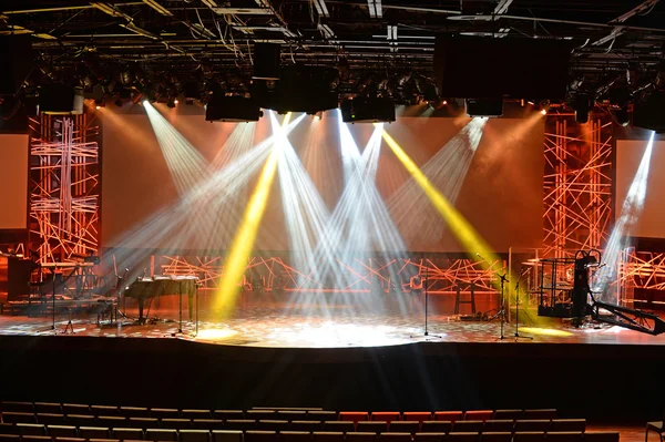 Modern Stage with Lighting Elements — Stock Photo, Image