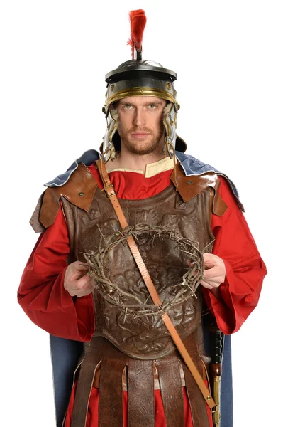 Römischer Soldat mit Dornenkrone — Stockfoto