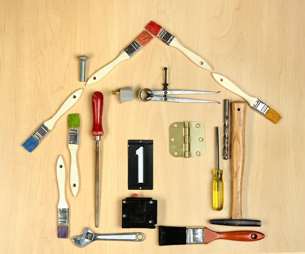 Casa feita de ferramentas — Fotografia de Stock