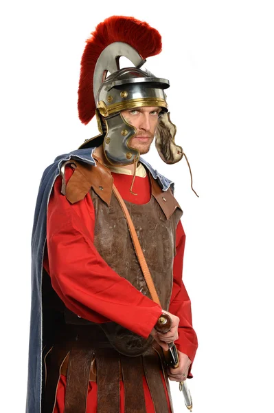 Římský voják pořizování meč — Stock fotografie