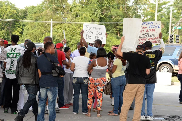 Protesters in Ferguson, Missouri — Stock Photo, Image