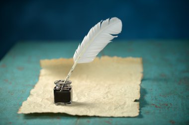 InkWell, tüy ve kağıt yazma
